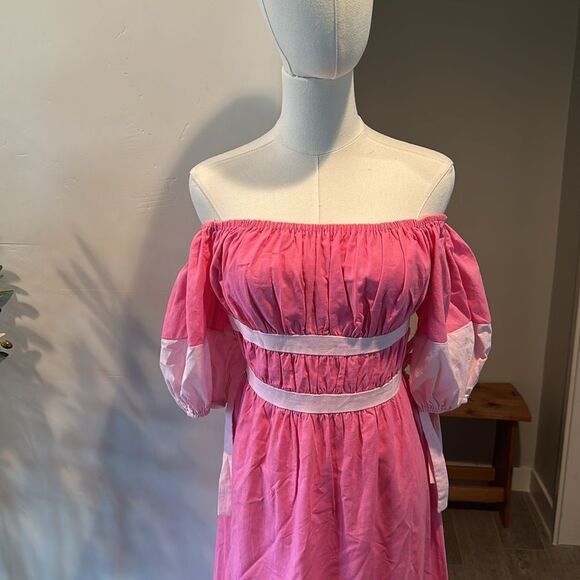 Petal & Pup Tailor Off Shoulder Midi Dress New! - Picture 10 of 16